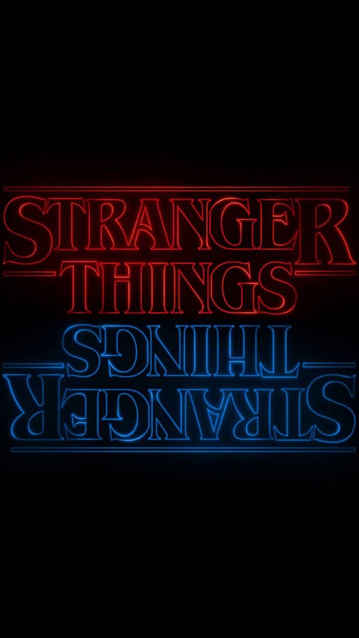 Logo Stranger Things neon riflesso, 720x1280 Full HD Verticale, Samsung Galaxy