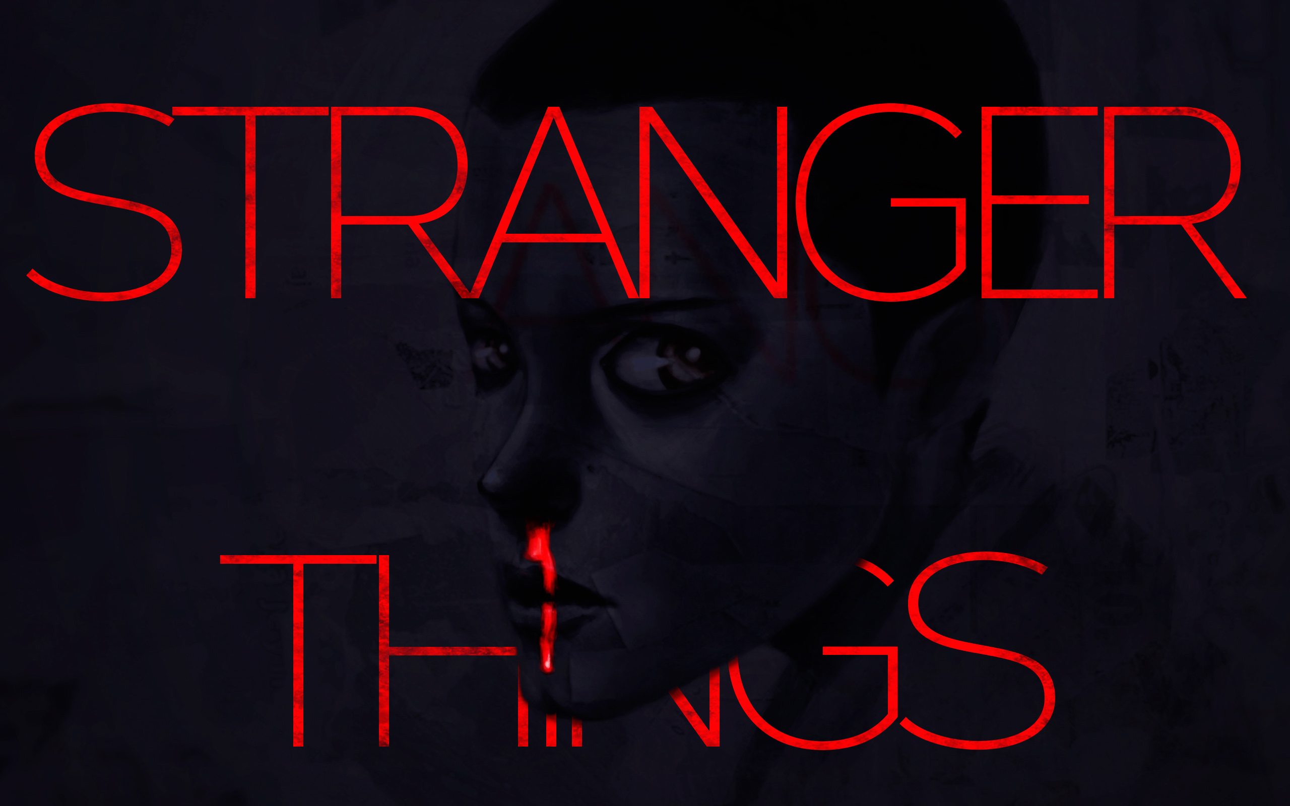 Stranger Things logo Eleven volto, 2560x1600 2K, Desktop