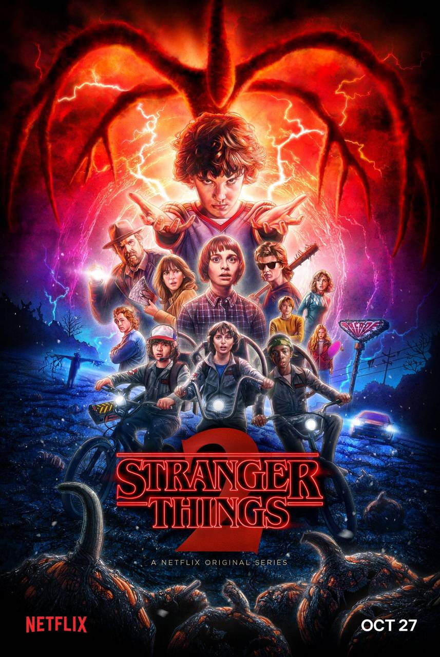 Poster Stranger Things stagione 2, 857x1280 Verticale, OnePlus