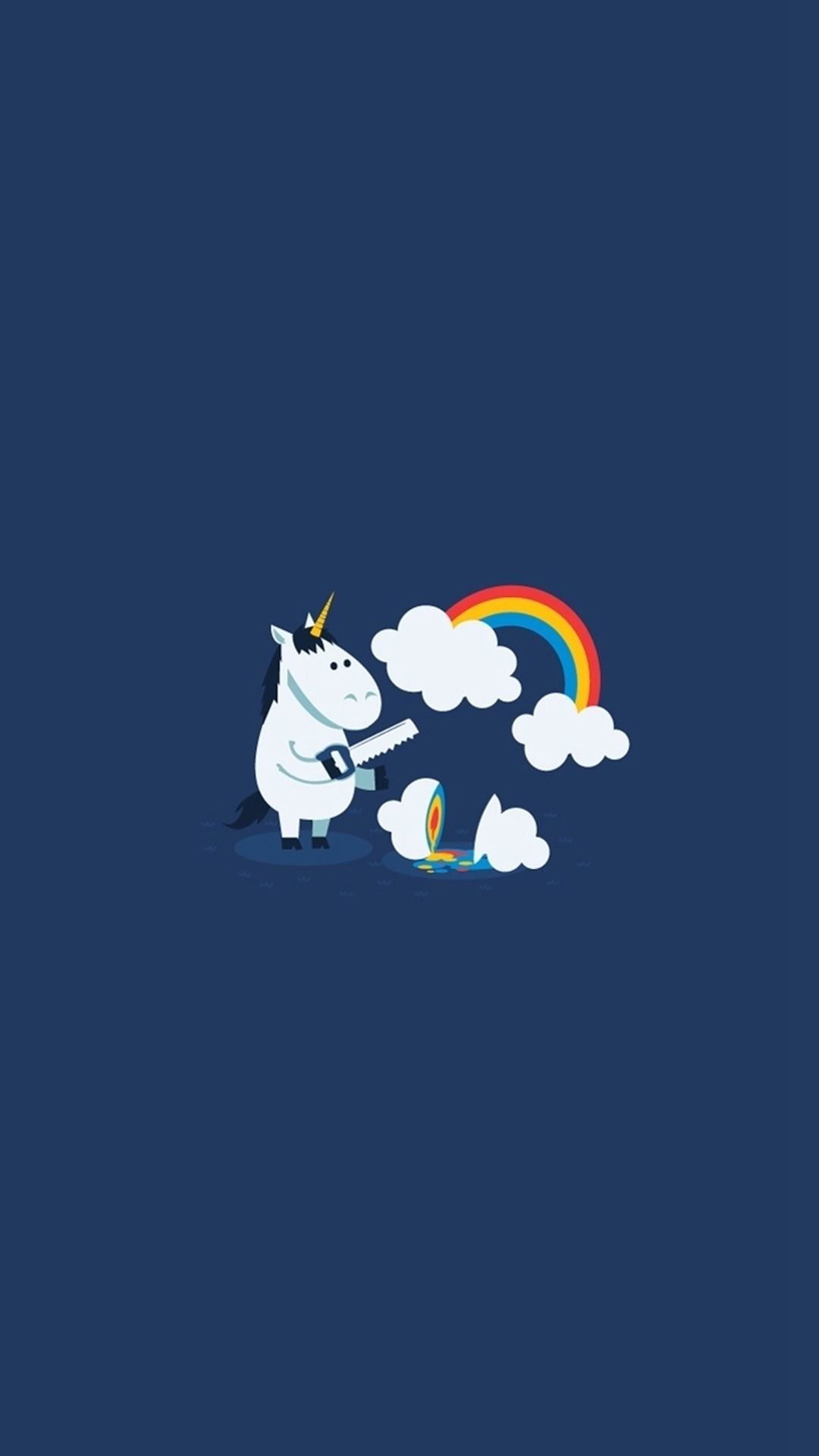 unicorno vomita arcobaleno, 1080x1920 Full HD Verticale, iPhone
