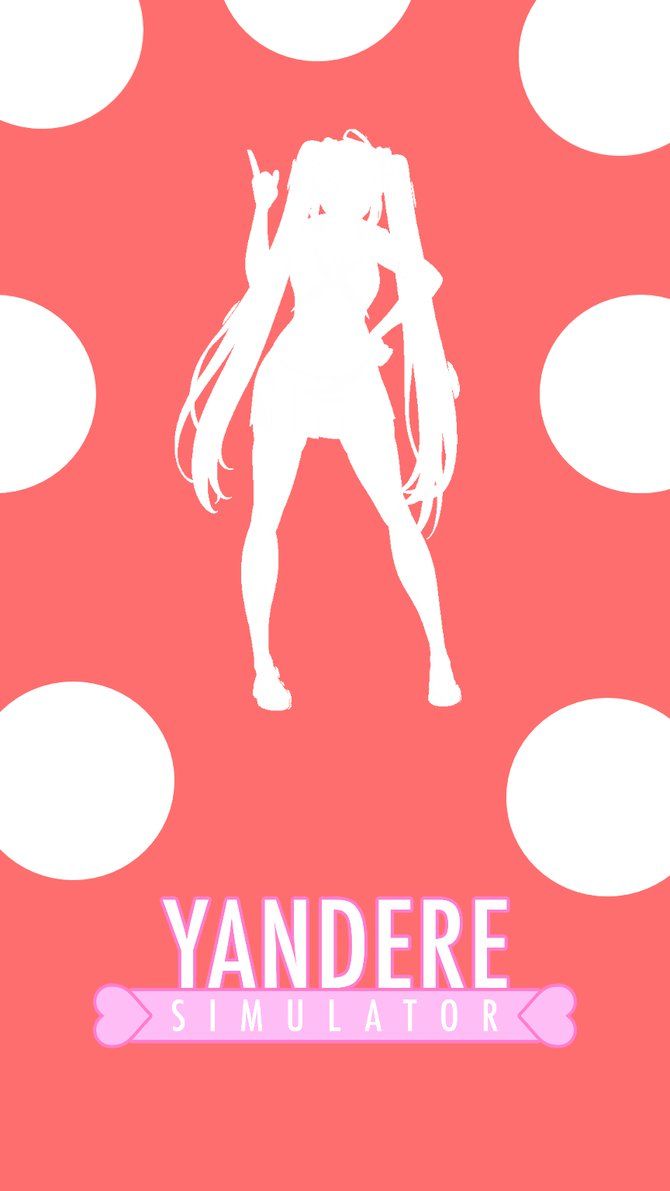 Yandere Simulator silhouette rosa, 670x1191 Verticale, iPhone Pro