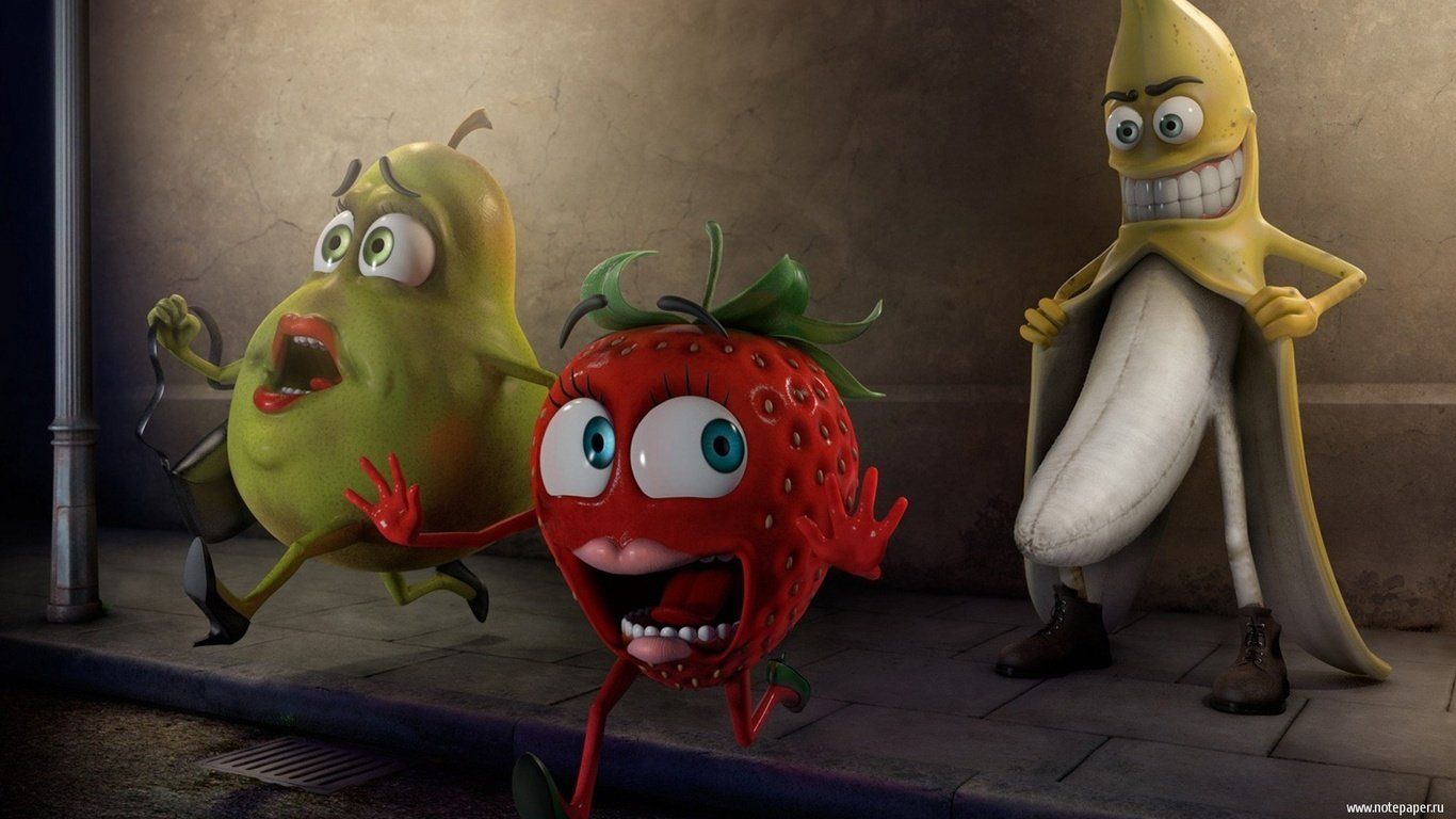 Frutta antropomorfa strana, 1366x768 720p, iMac