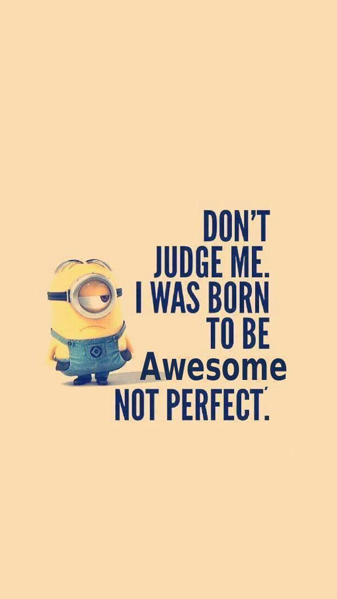 Minion con citazione divertente, 1080x1920 Verticale, iPhone