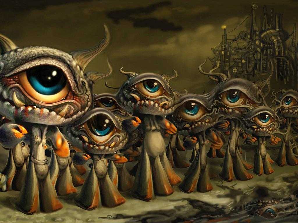 Creature strane con occhi enormi, 1024x768 HD, Laptop