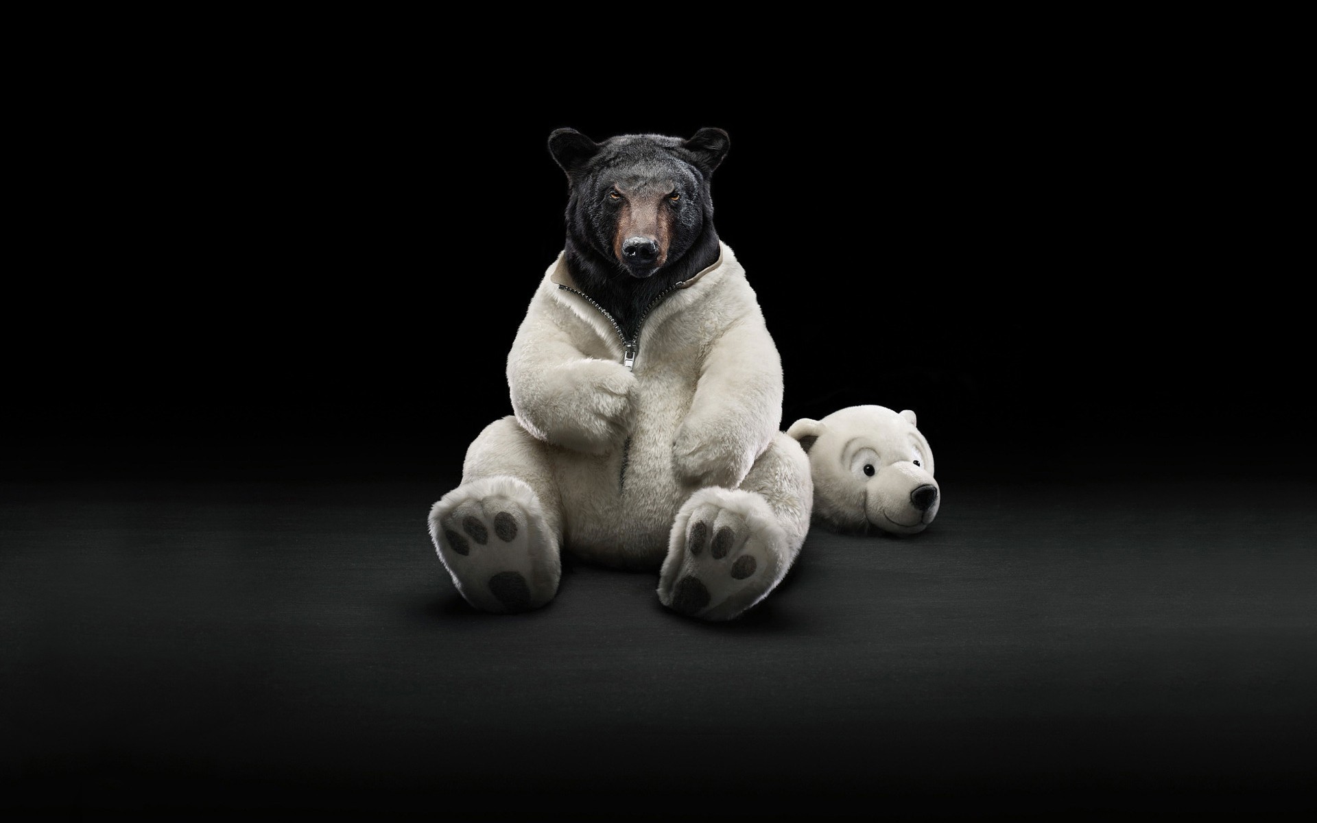 Orso nero in costume orso polare, 1920x1200 WUXGA, iMac