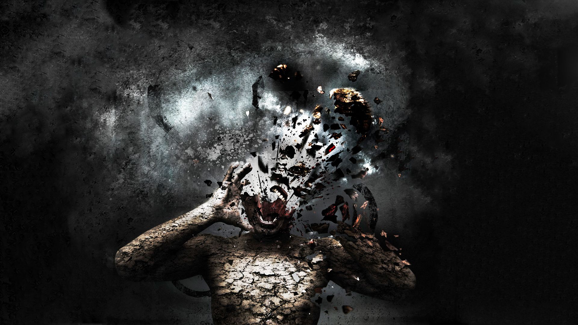 Figura umana disintegrata in polvere, 1920x1080 Full HD 1080p, PC