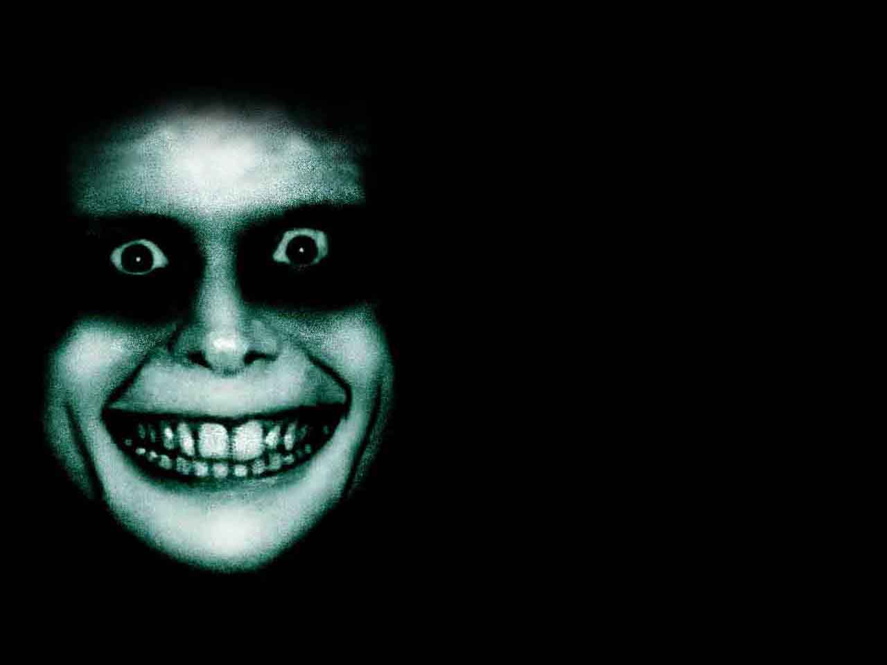 Volto inquietante sorridente su nero, 1280x960 HD, Desktop