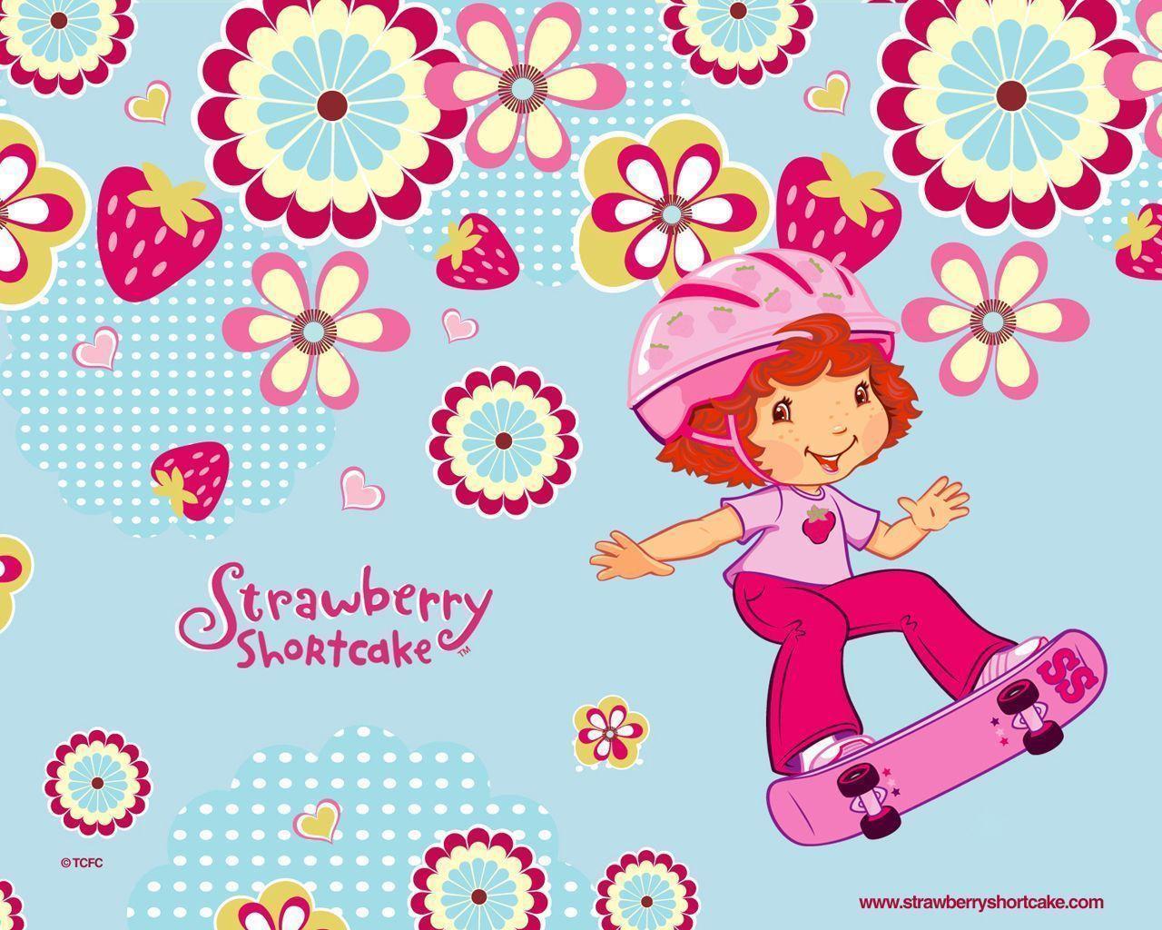 Strawberry Shortcake su skateboard, 1280x1024 720p, PC