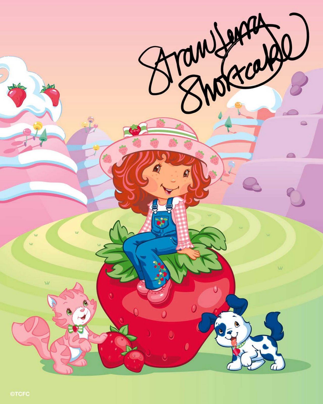 Strawberry Shortcake su fragola gigante, 1280x1600 Verticale, Telefono