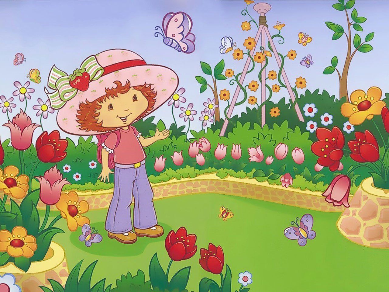 Strawberry Shortcake nel giardino, 1280x960 720p, PC