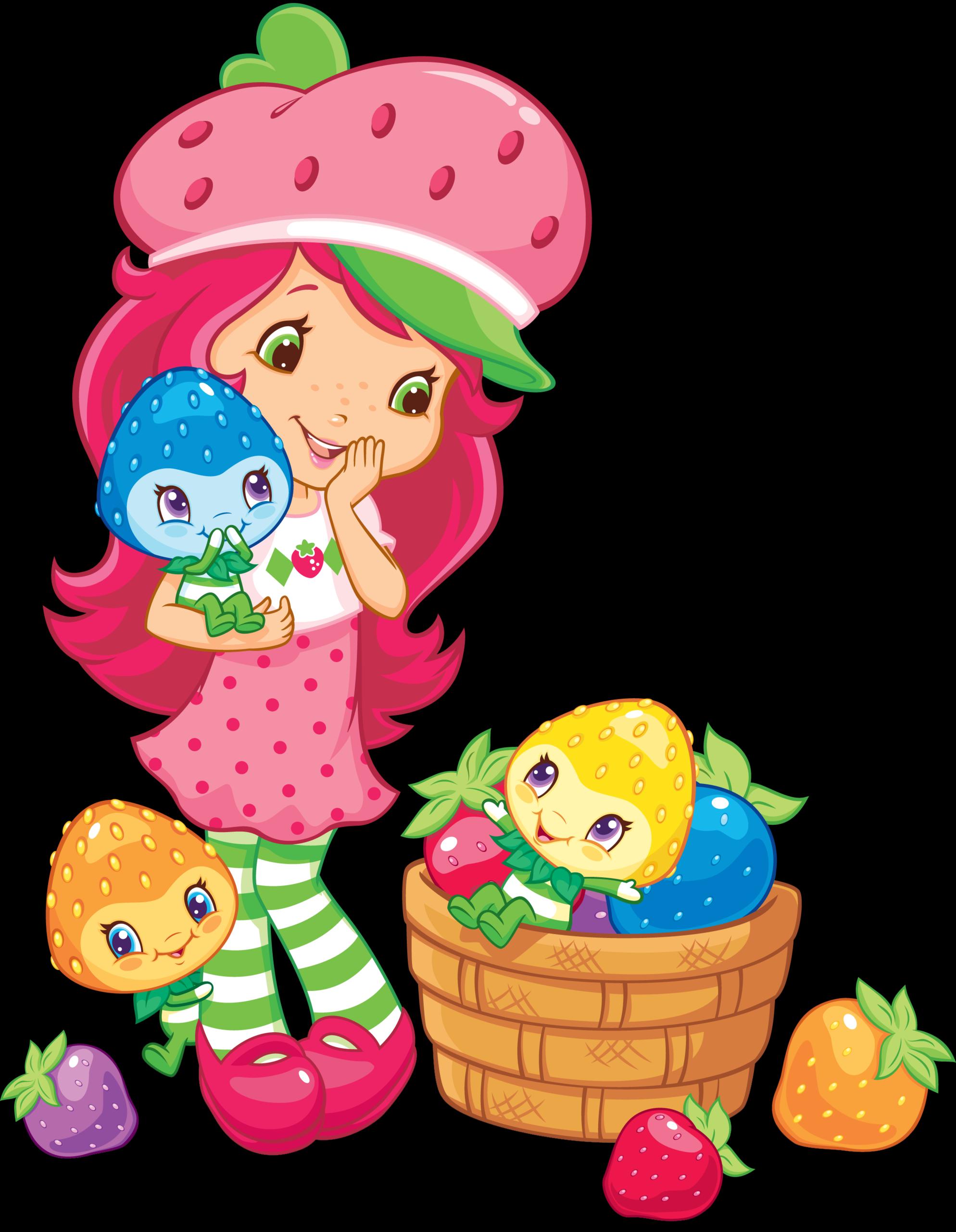 Strawberry Shortcake con amici frutta, 1988x2560 Verticale, Mobile
