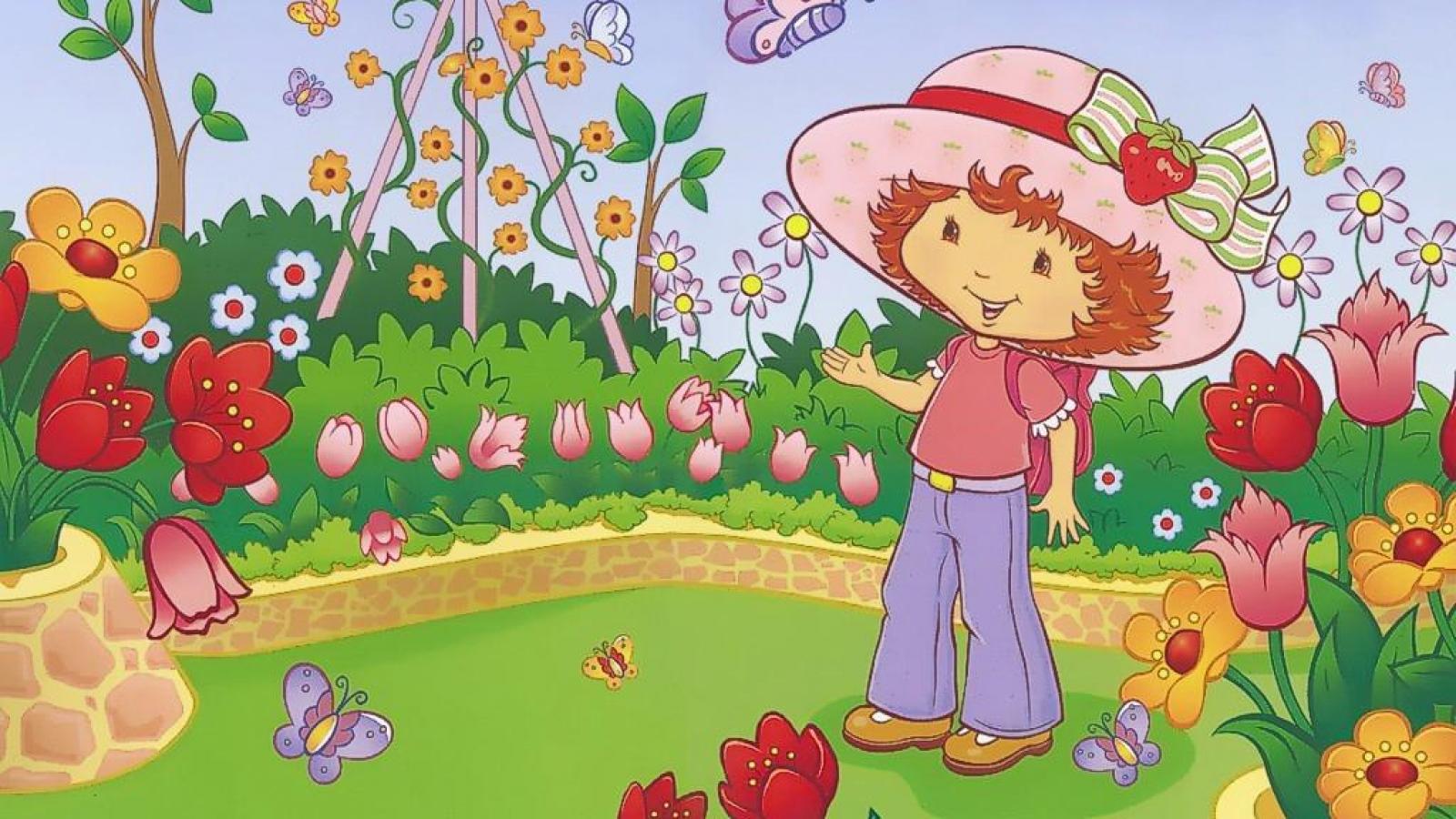 Strawberry Shortcake giardino colorato, 1600x900 900p, PC