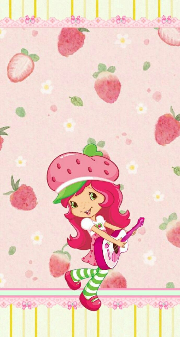 Strawberry Shortcake con chitarra, cartone, 689x1284 Full HD Verticale, iPhone