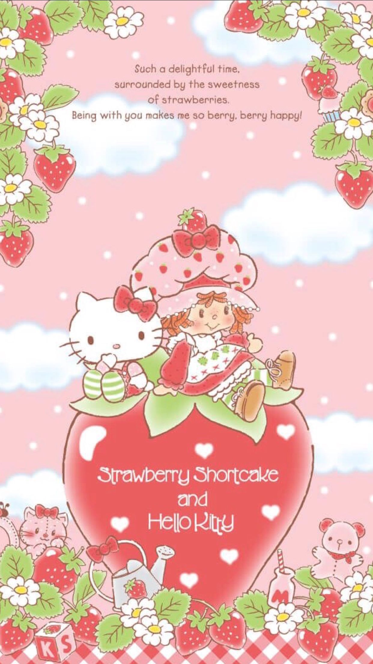 Hello Kitty e Strawberry Shortcake, 1242x2208 Verticale, POCO