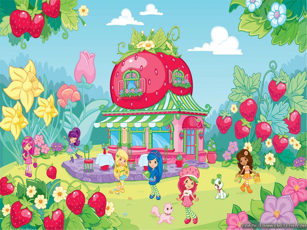 Strawberry Shortcake casa fragola, 1024x768 HD, Desktop