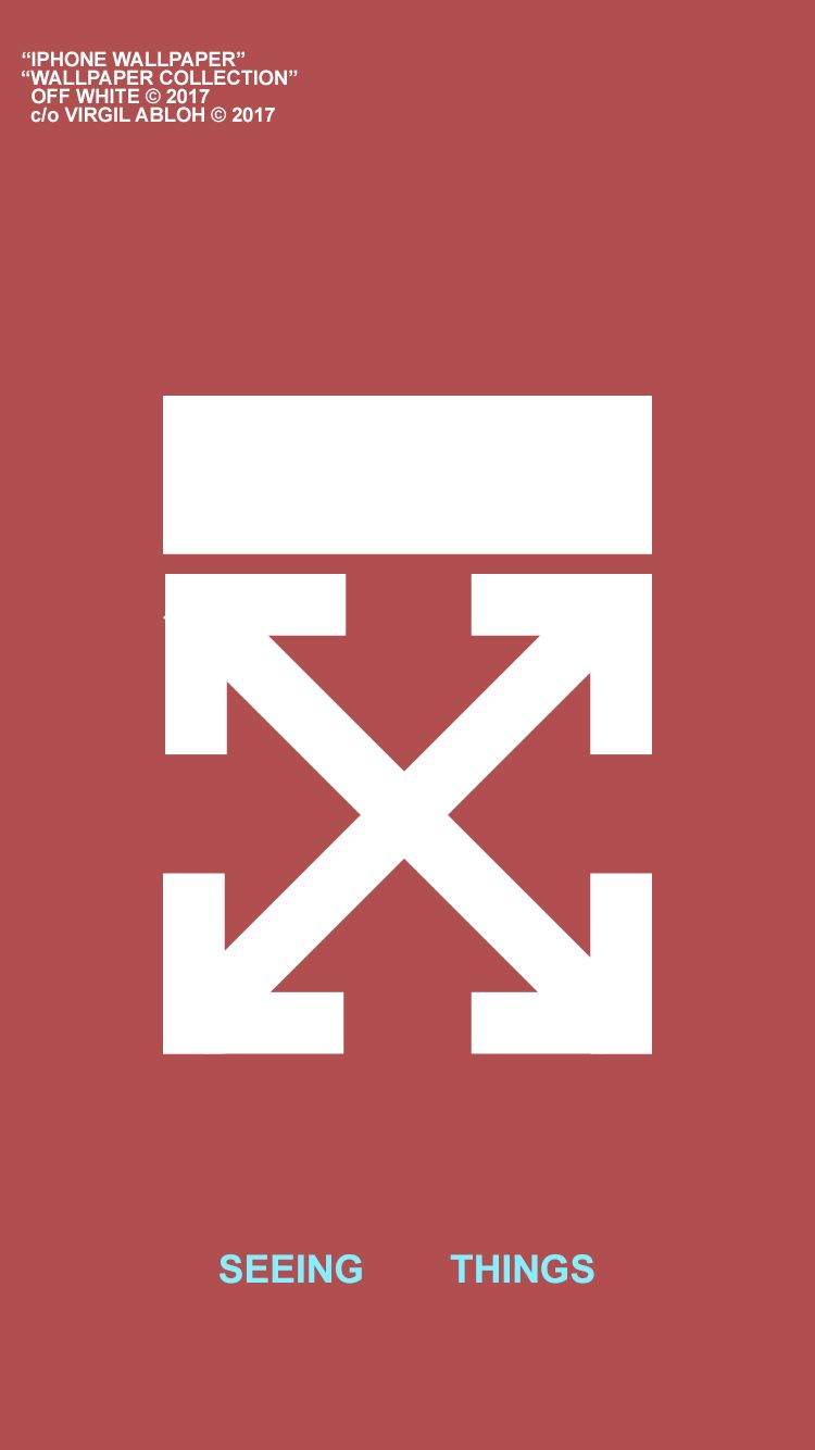 Logo Off-White frecce rosso, streetwear di lusso, 750x1334 Verticale, Mobile