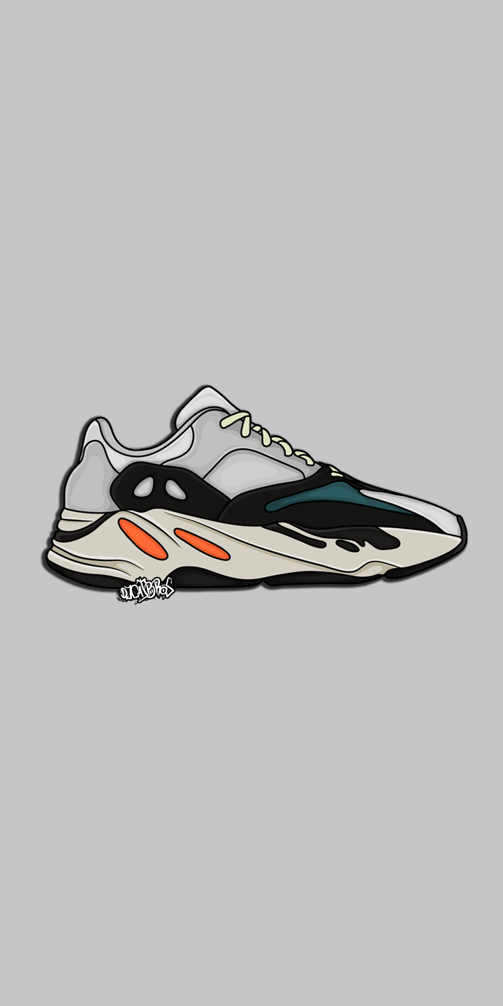 Illustrazione sneaker Yeezy 700, 720x1440 Full HD Verticale, iPhone