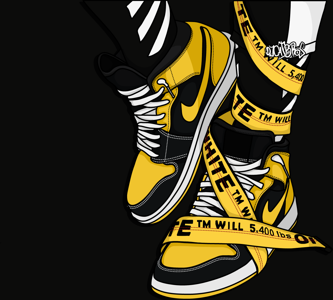 Sneaker Nike Off-White gialla, 1362x1229 720p, Lenovo Legion