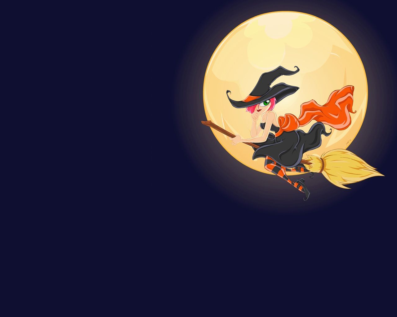 Strega su scopa luna piena, 1280x1024 720p, Acer Nitro