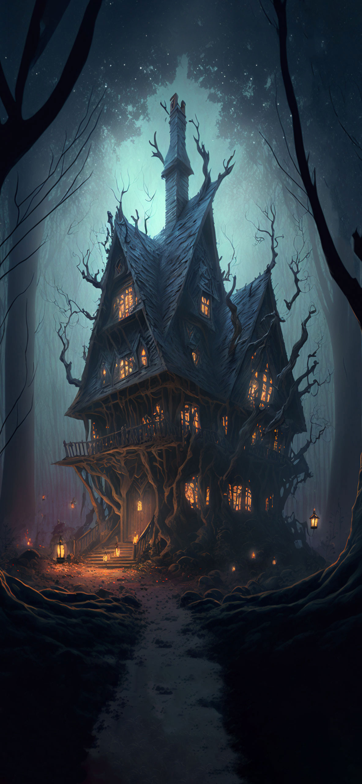 Casa stregata nella foresta, 1183x2560 Full HD Verticale, iPhone