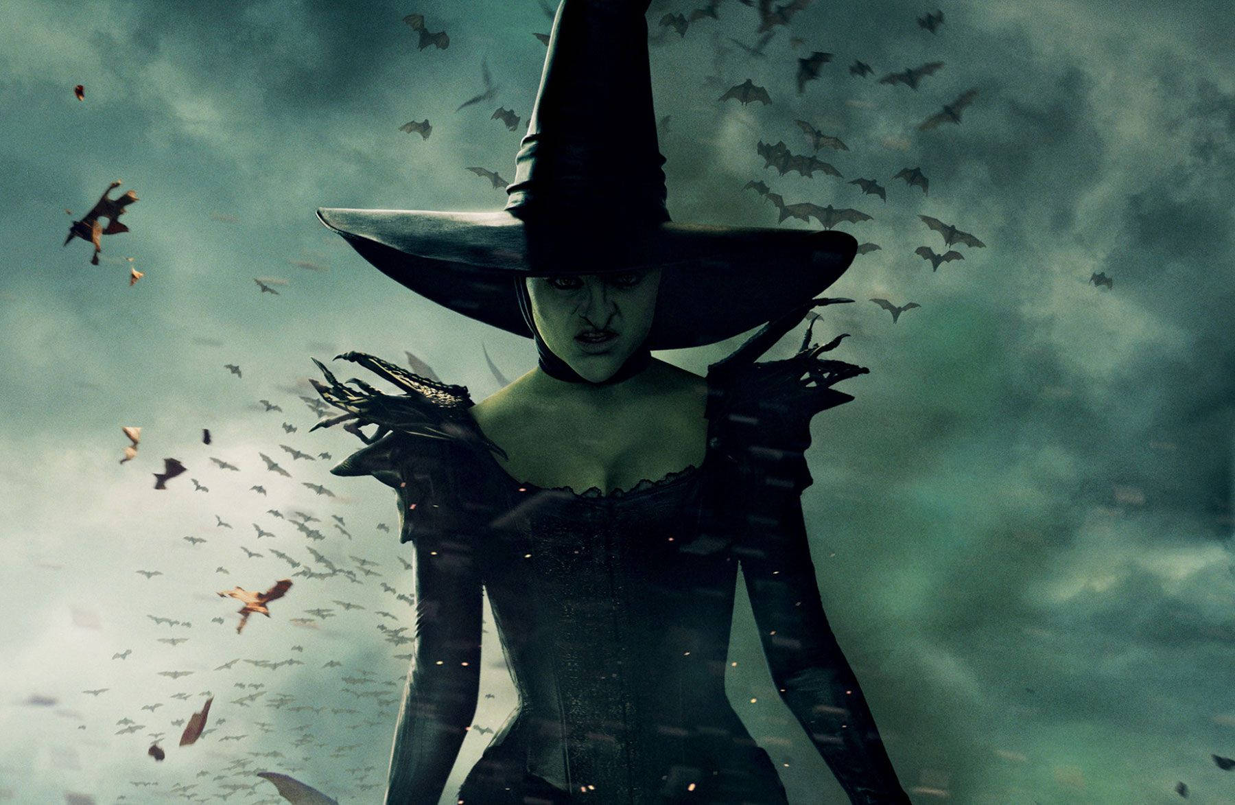 Strega con pipistrelli oscura, 1800x1173 HD, Desktop