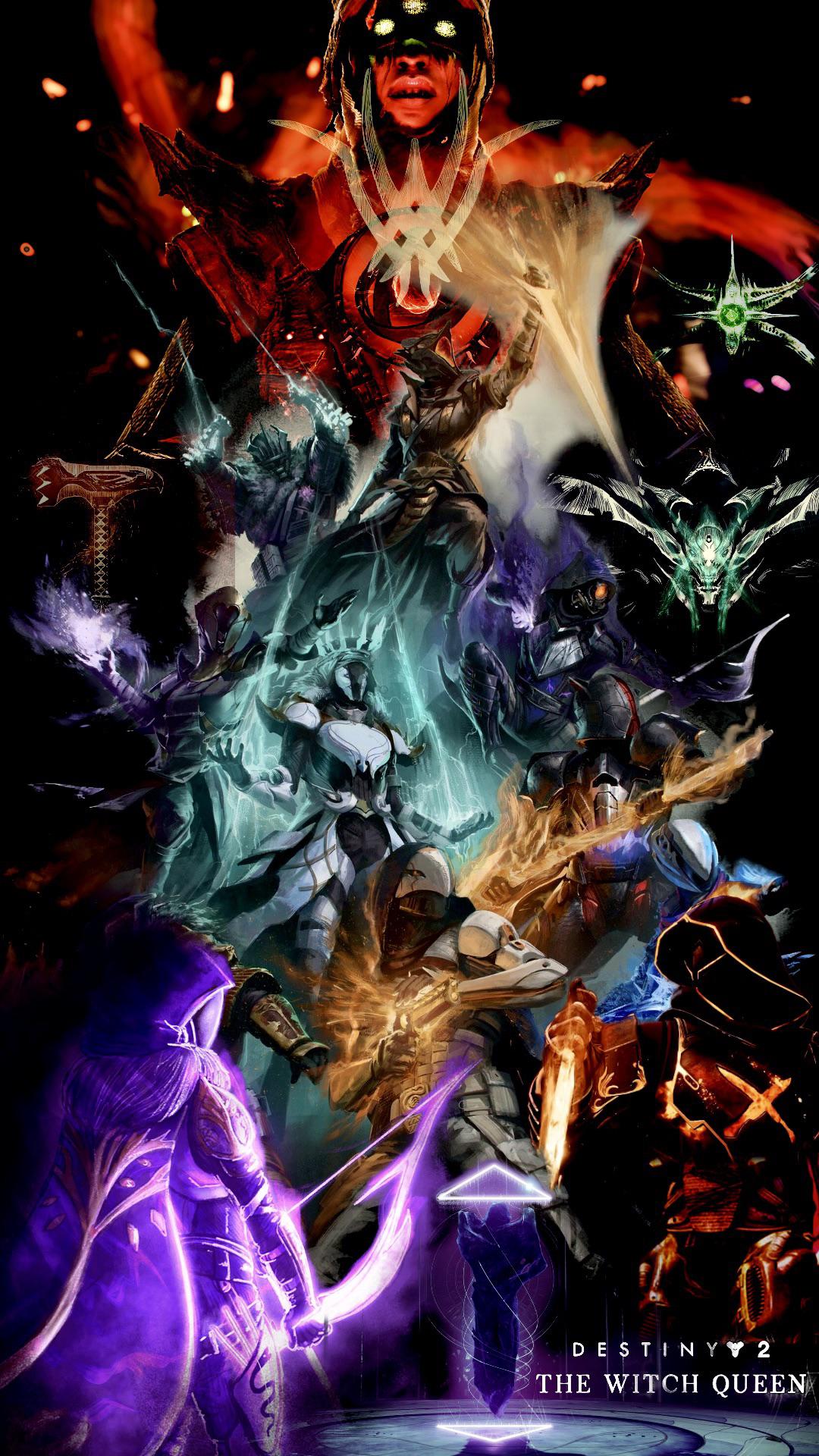 Destiny 2 Witch Queen fan art, 1080x1920 Verticale, Mobile