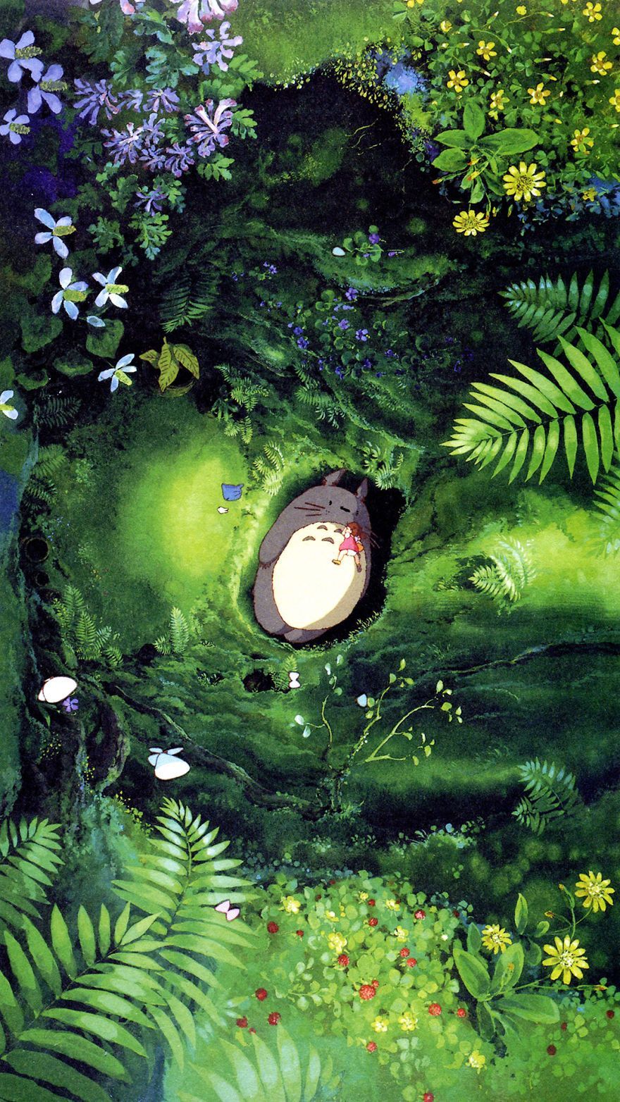 Totoro nella foresta verde, 880x1564 Full HD Verticale, iPhone Pro Max