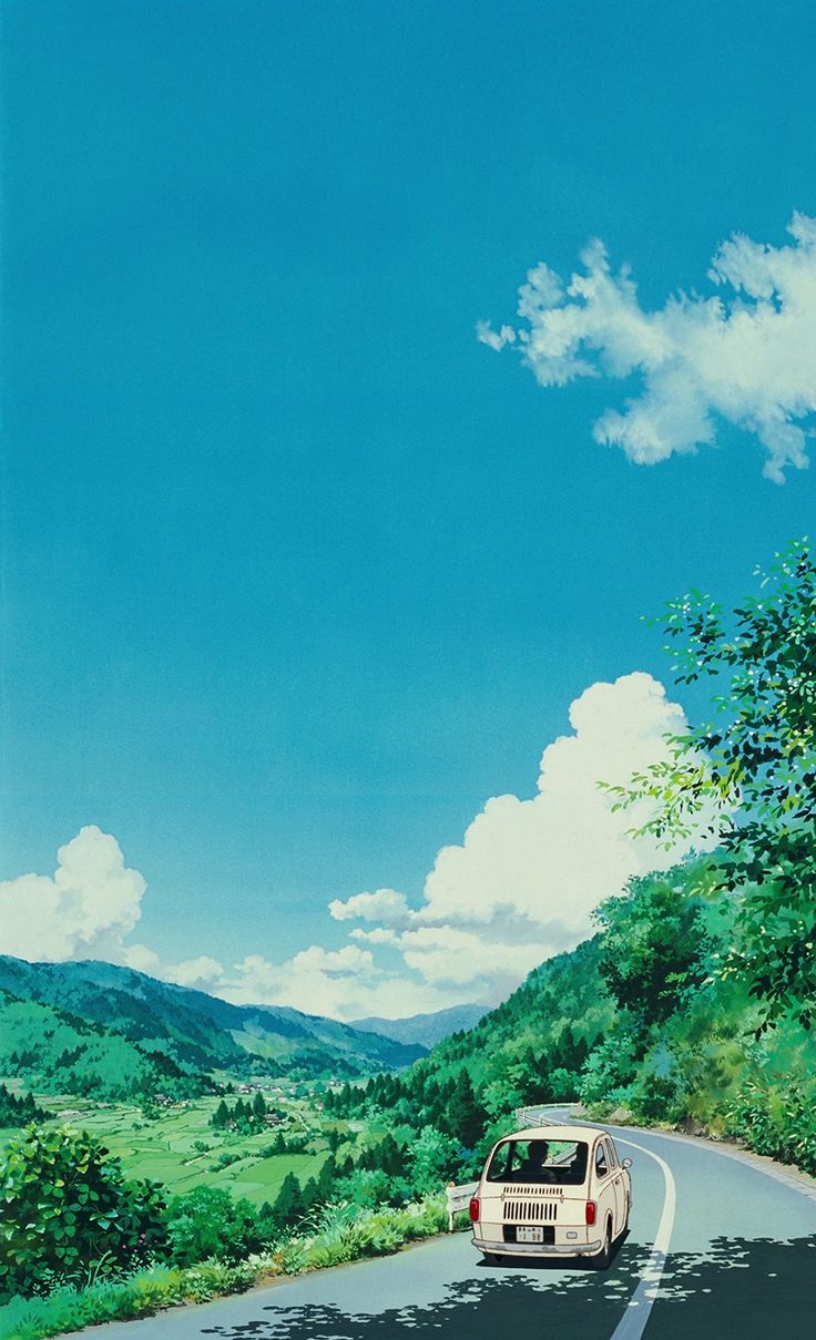 Auto su strada di montagna, 736x1209 Full HD Verticale, iPhone Plus