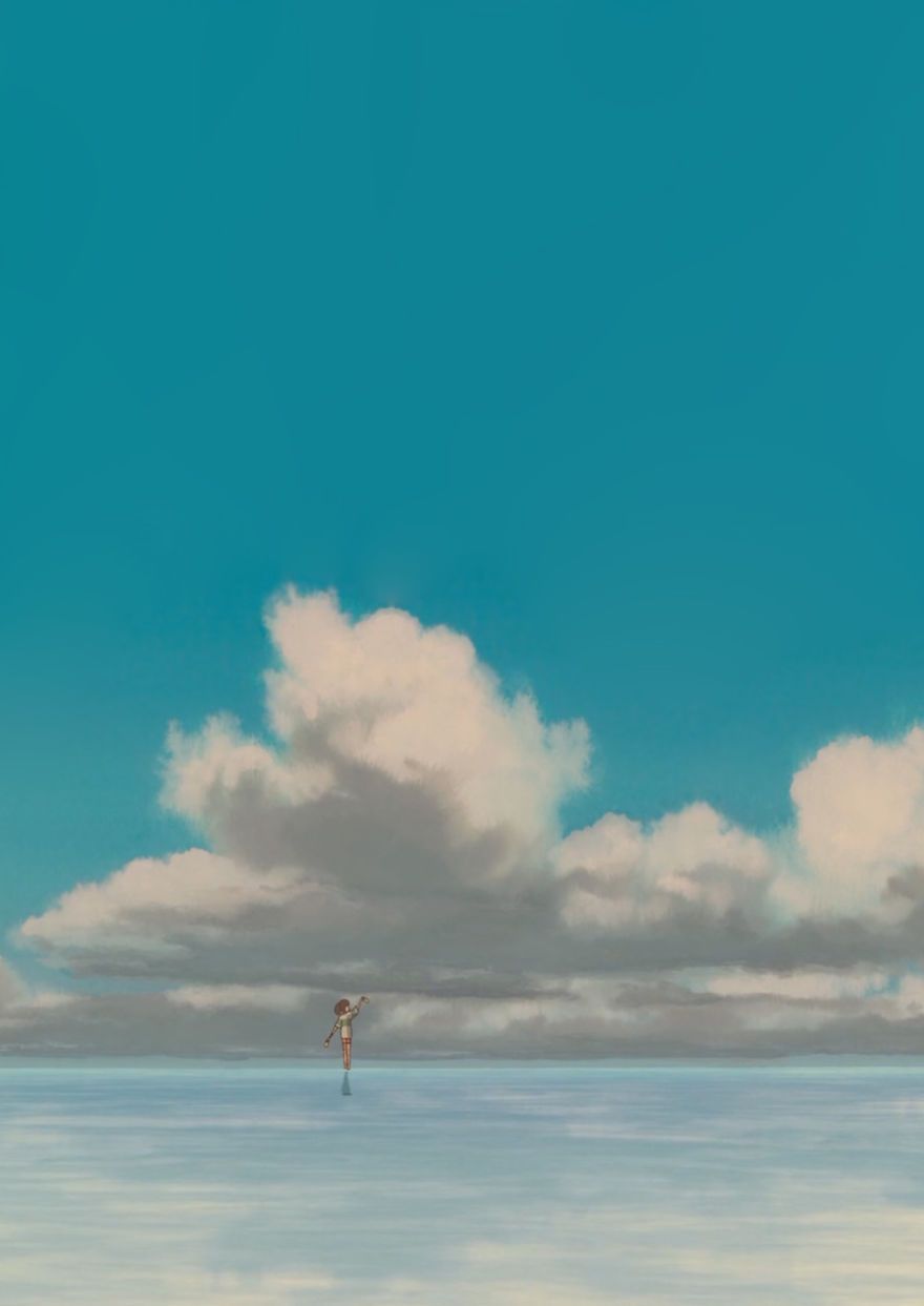 Cielo mare nuvole Ghibli, 880x1243 Verticale, iPhone