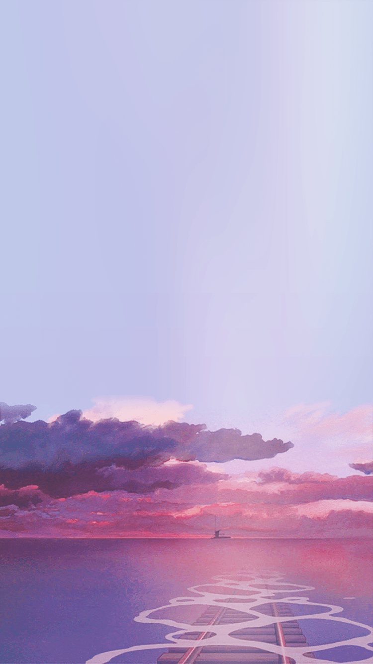 Cielo al tramonto oceano viola, 750x1334 Full HD Verticale, iPhone Air