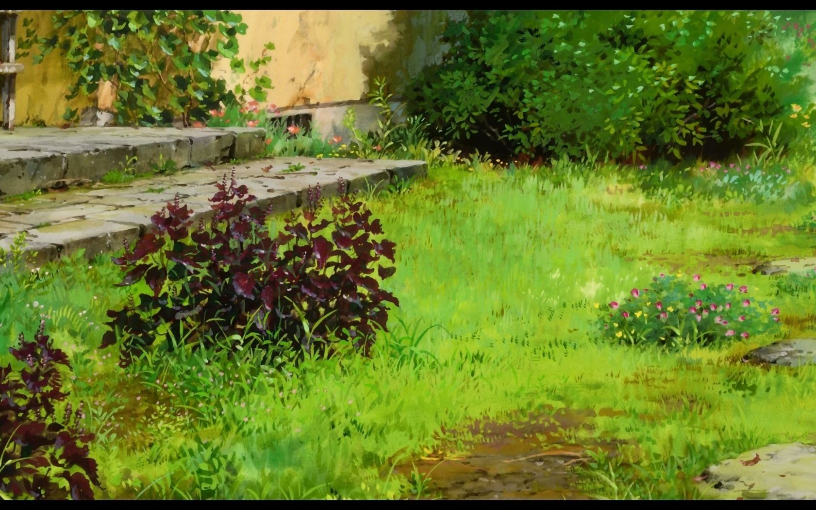 Giardino verde con scalini pietra, 1680x1050 900p, Desktop