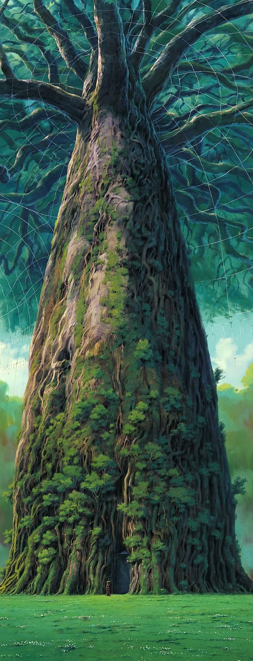 Grande albero verde Totoro, 880x2300 Verticale, iPhone