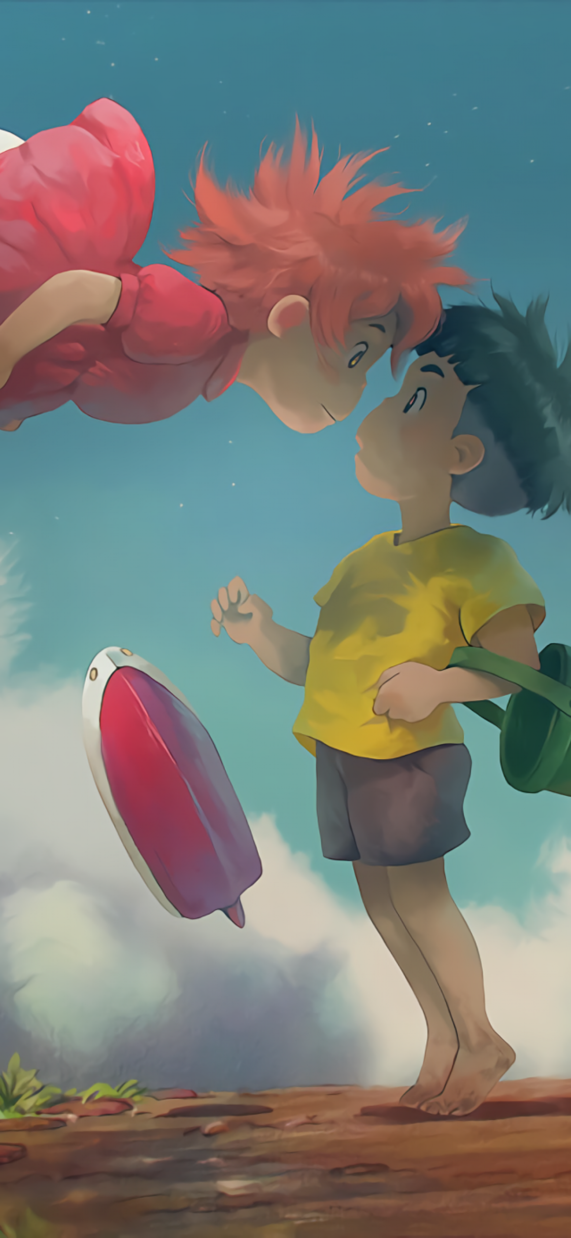 Ponyo e Sosuke, Studio Ghibli, 1125x2436 Full HD Verticale, iPhone Pro Max