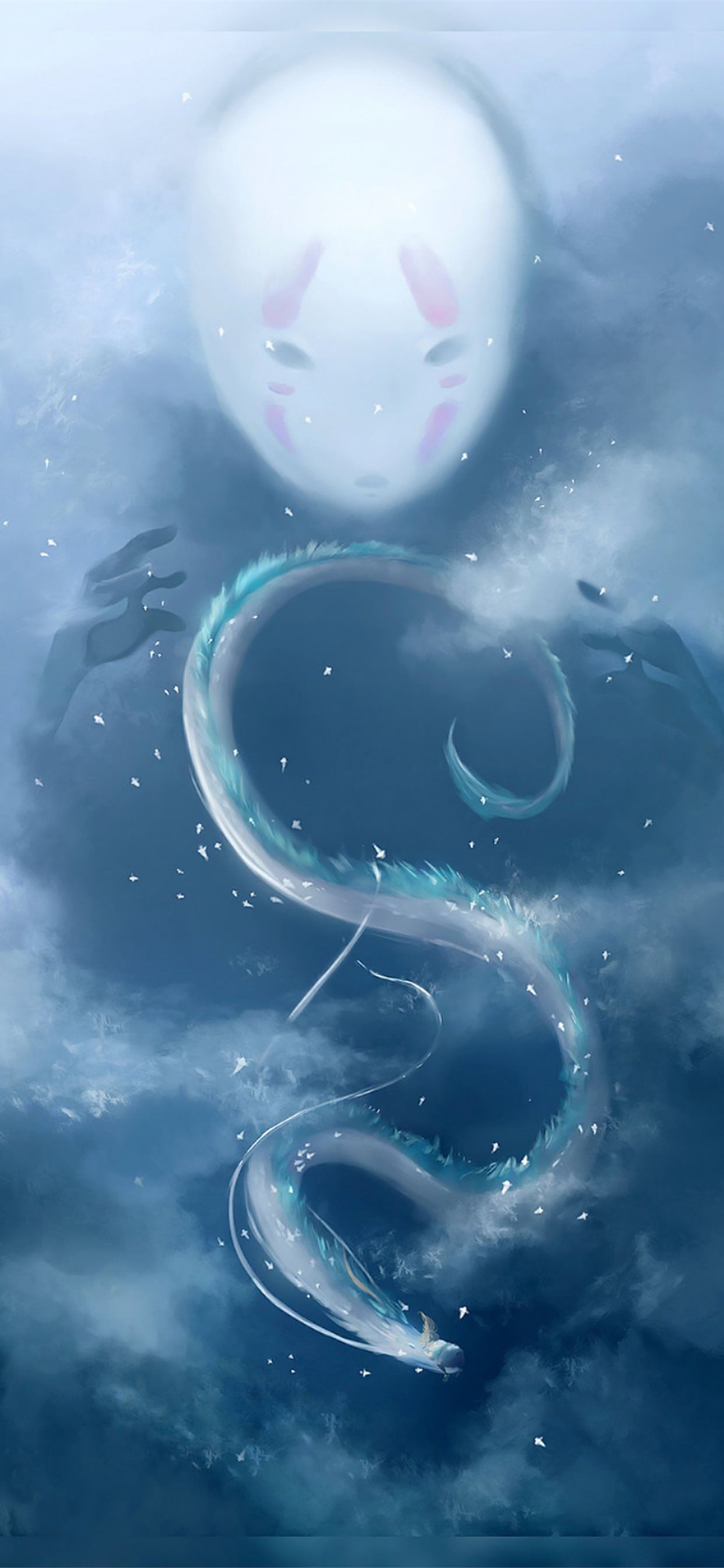 Haku drago bianco nebbia, 1242x2688 Full HD Verticale, iPhone Plus