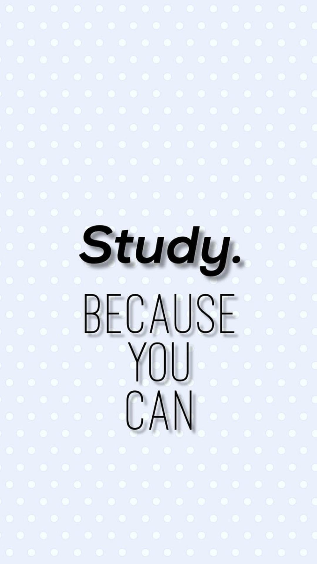 Scritta motivazionale Study azzurro, 1080x1920 Verticale, Samsung Galaxy