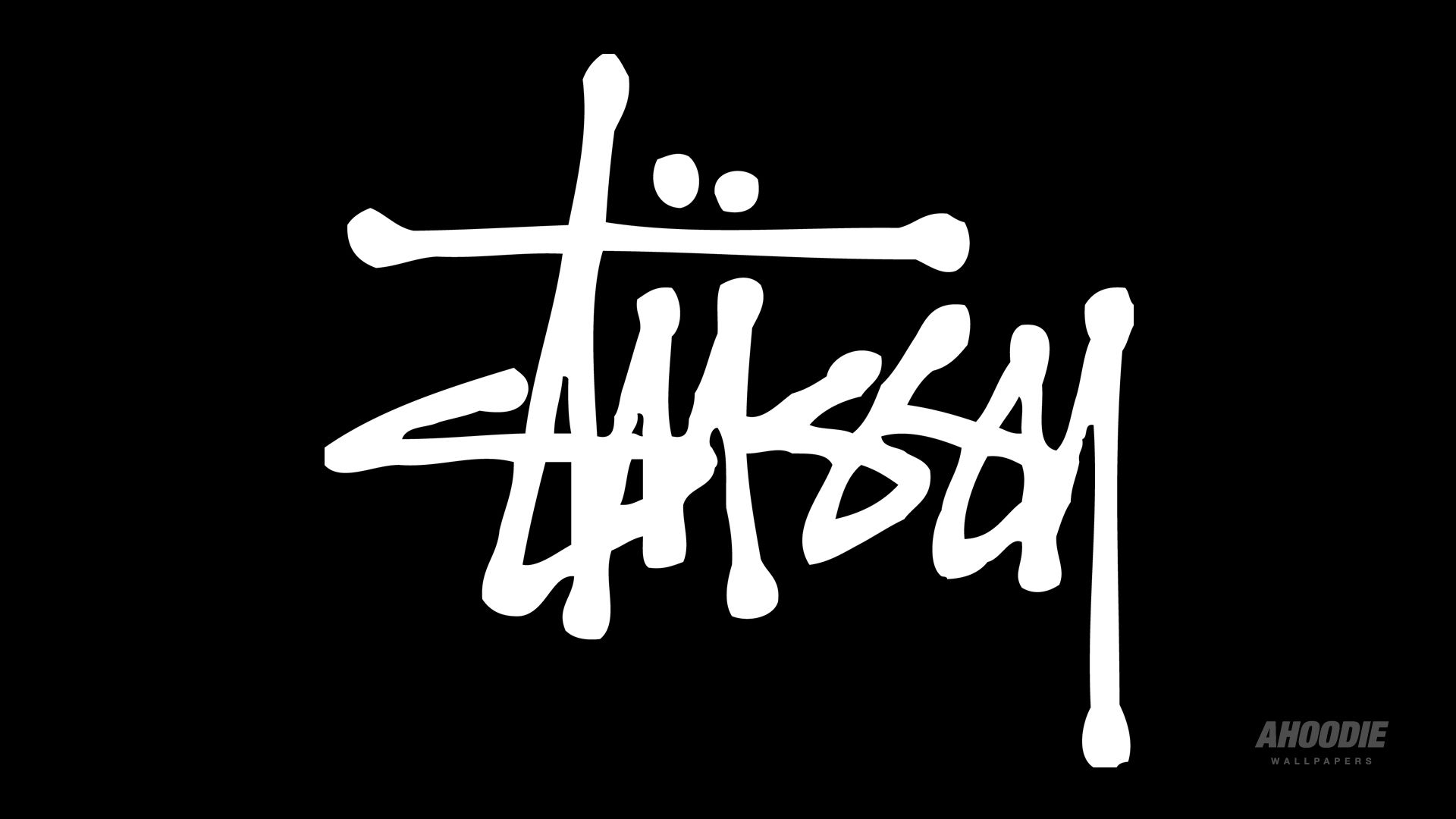Logo Stüssy bianco nero, 1920x1080 Full HD 1080p, Laptop