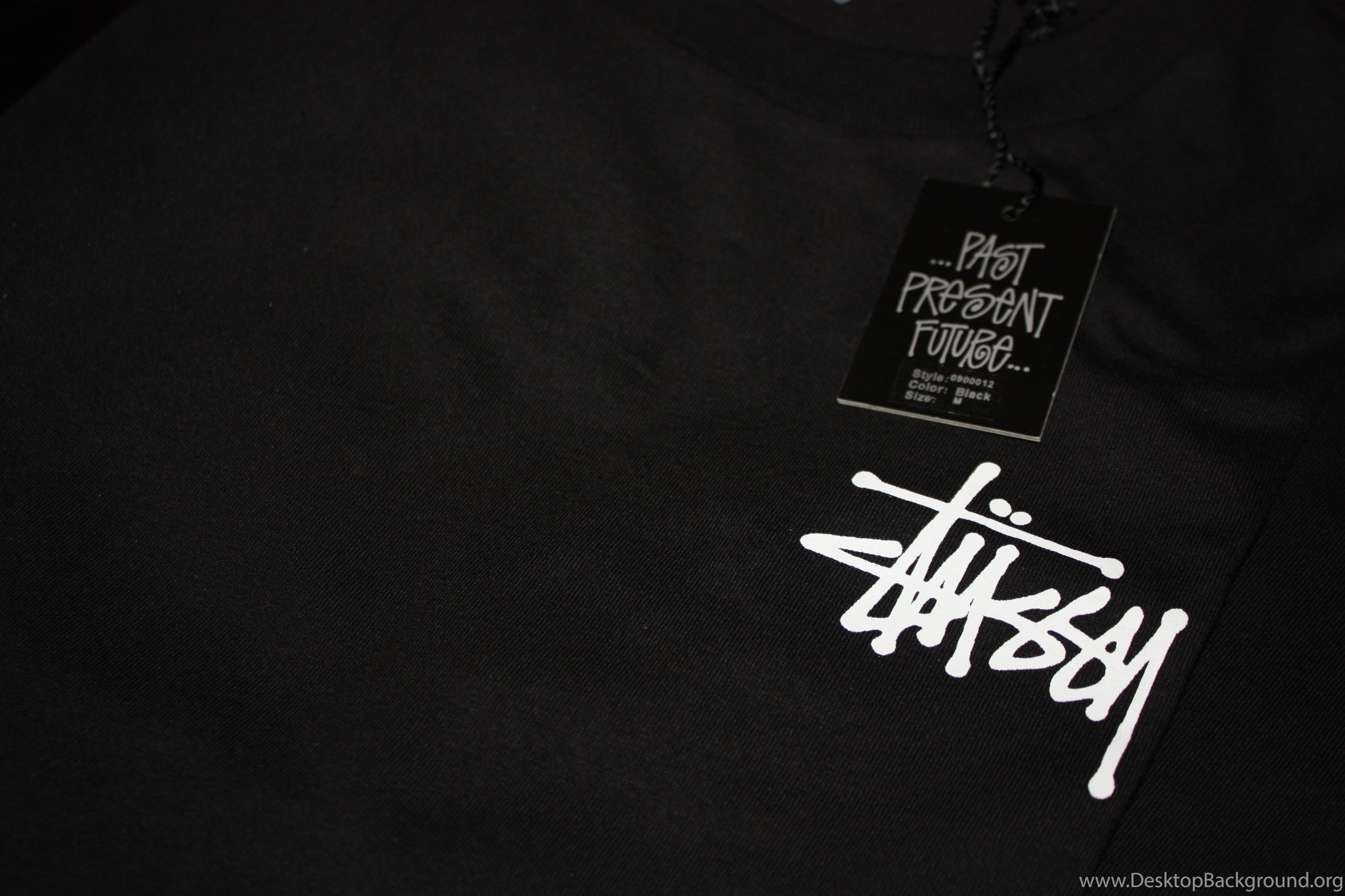 Logo Stüssy su tessuto nero, 4272x2848 UHD, PC 4K
