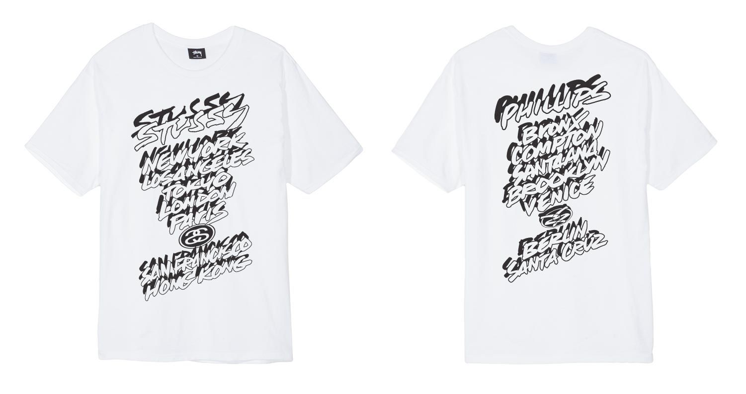 Maglietta Stüssy con città elencate, 1501x793 720p, iMac