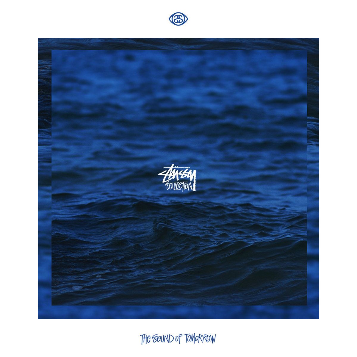 Onde oceano blu logo Stüssy, 1200x1200 HD, Desktop
