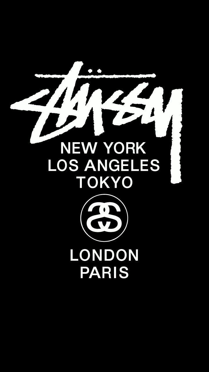 Logo Stüssy città bianco nero, 720x1280 Verticale, Mobile