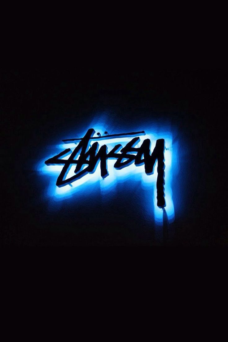 Logo Stüssy neon blu, 736x1104 Verticale, Telefono