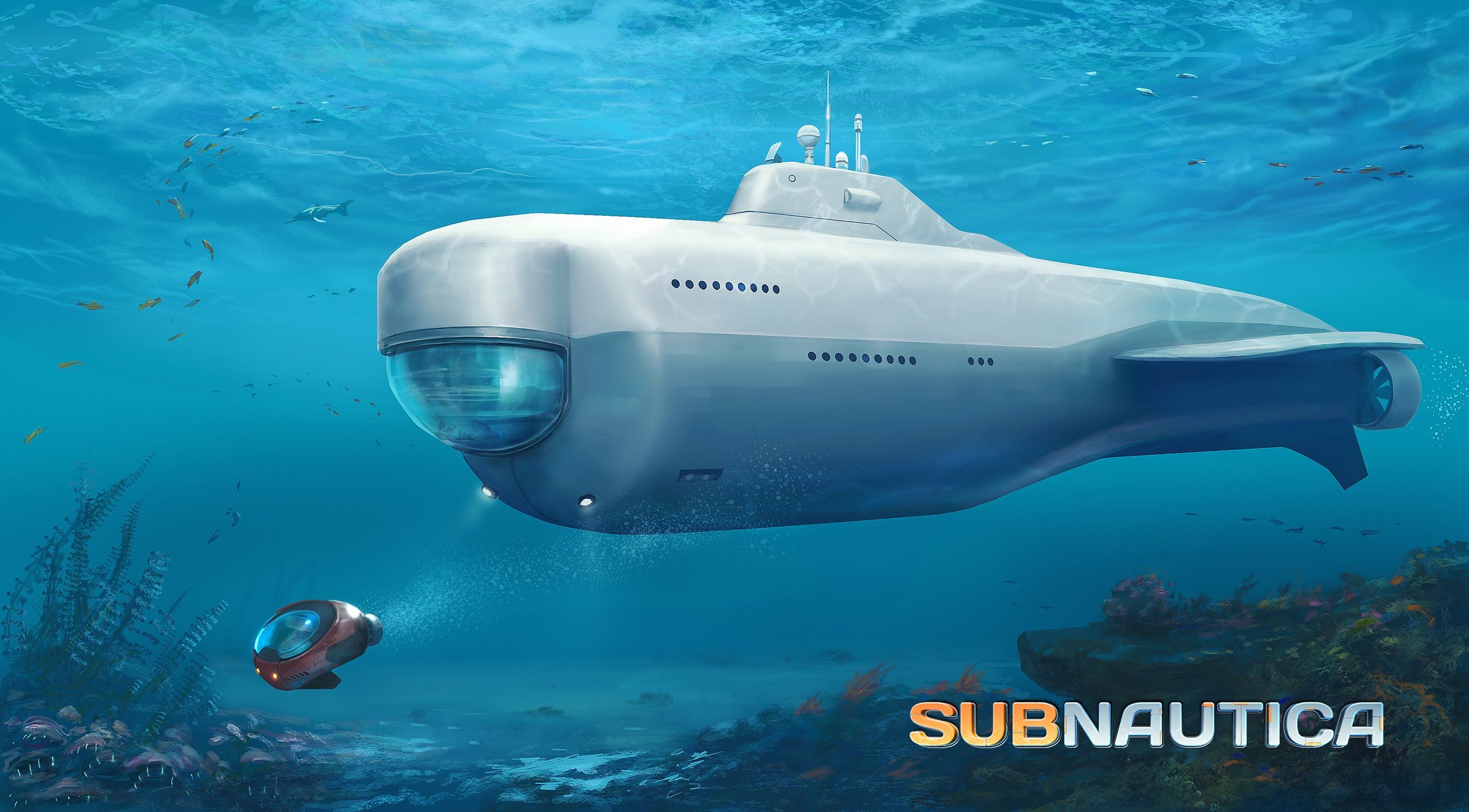 Sottomarino Subnautica sott'acqua, 2560x1415 2K, Desktop