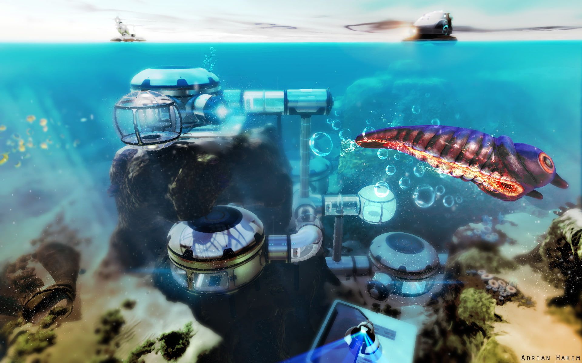 Base sottomarina Subnautica, 1920x1200 Full HD+, iMac