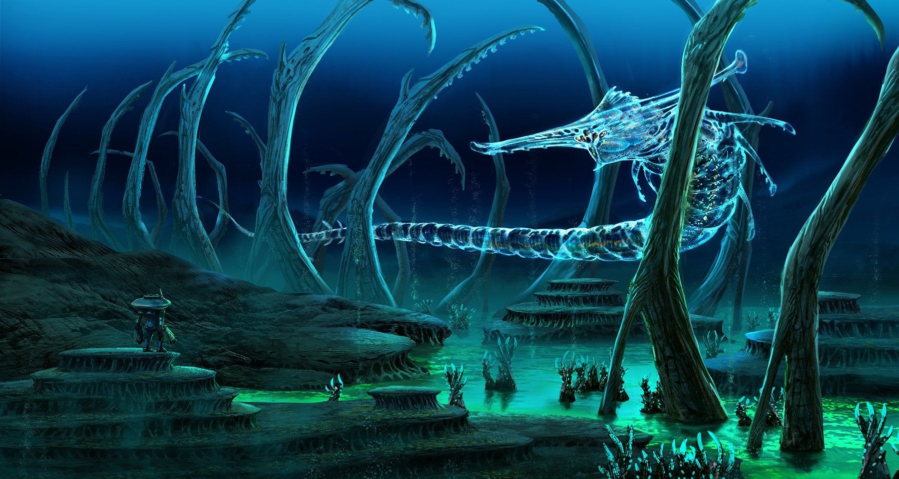 Ghost leviathan Subnautica fondale oceanico, 1800x959 HD, Laptop
