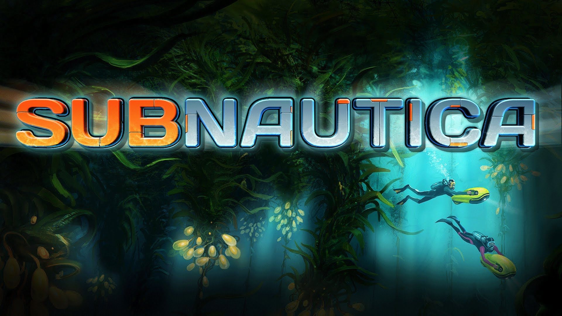 Logo Subnautica scena sottomarina, 1920x1080 Full HD 1080p, Desktop