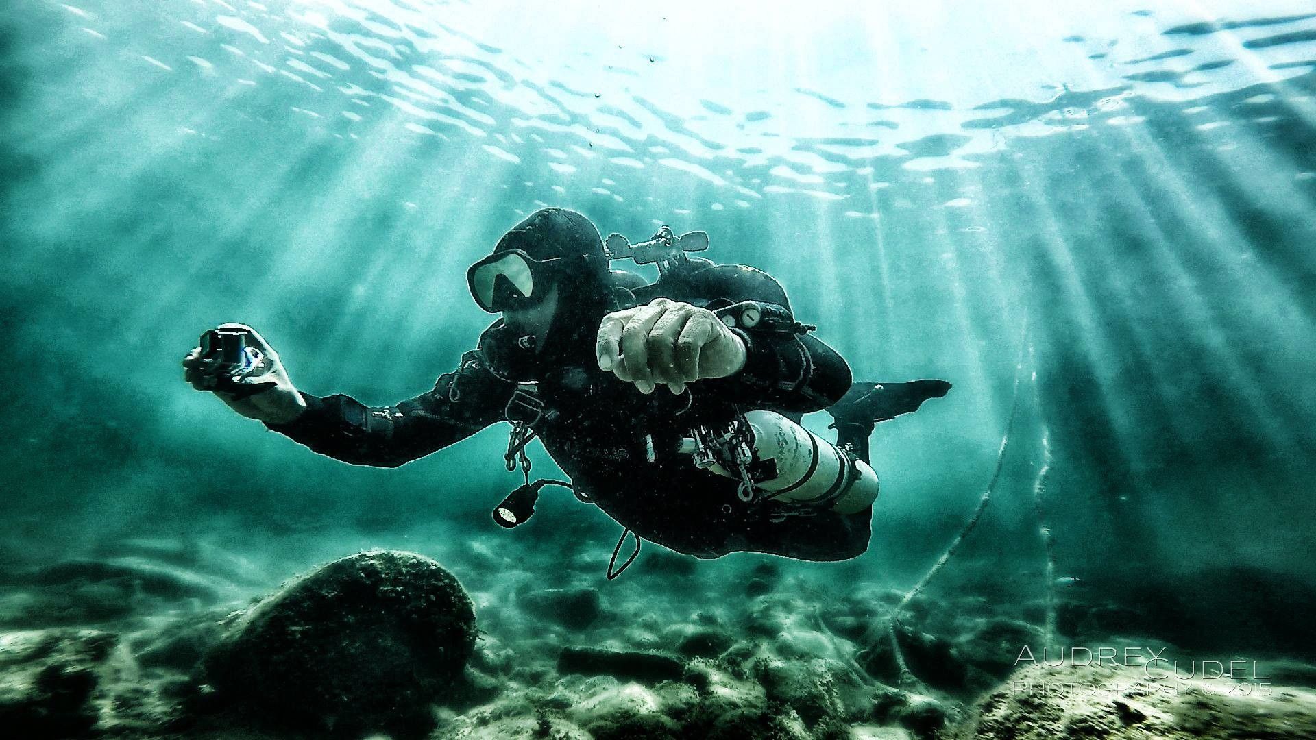 Sub subacqueo oceano blu, 1920x1080 Full HD 1080p, Desktop