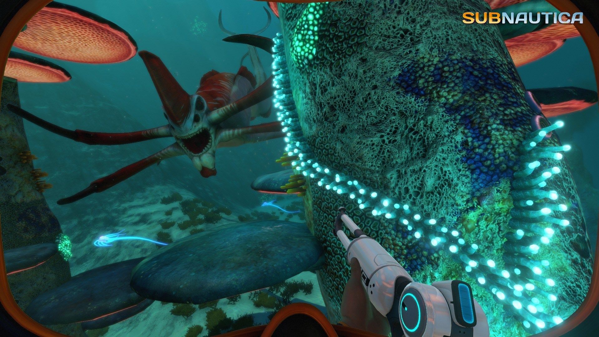 Subnautica scena subacquea aliena, 1920x1080 1080p, PC