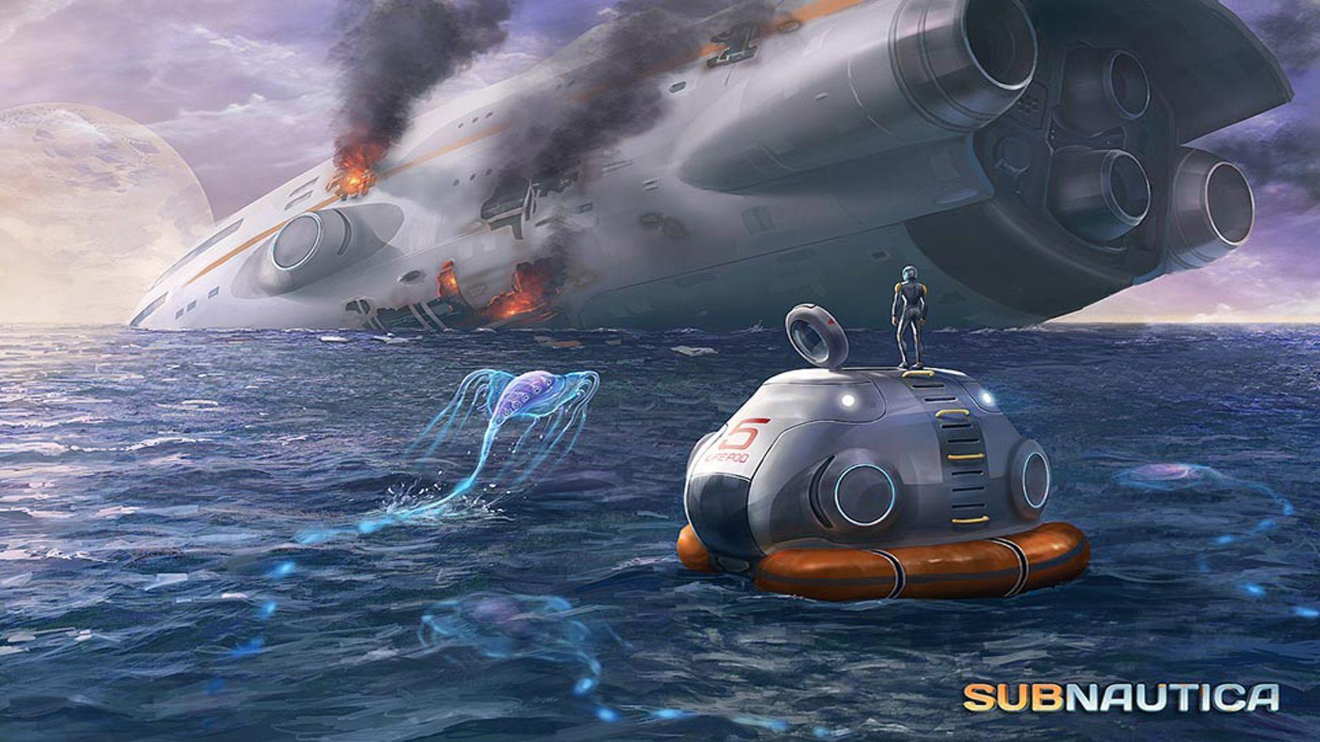 Subnautica sottomarino nave affondata, 1920x1080 Full HD, Laptop