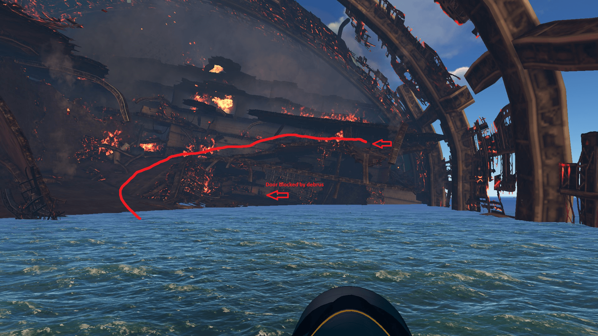 Nave Aurora in fiamme, Subnautica, 1920x1080 1080p, Desktop
