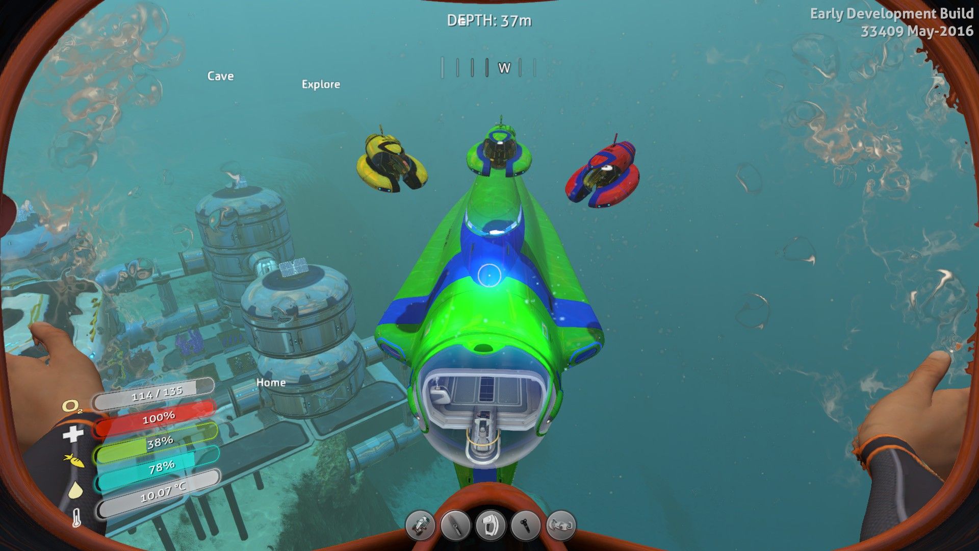 Seamoth capovolto in mare, 1920x1080 Full HD, PC